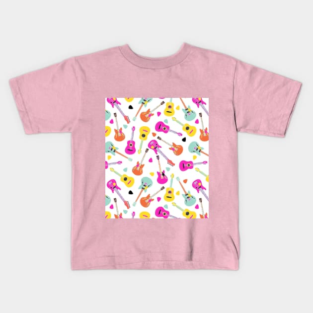 Colorful Guitars Kids T-Shirt by Ek BY Exclusive